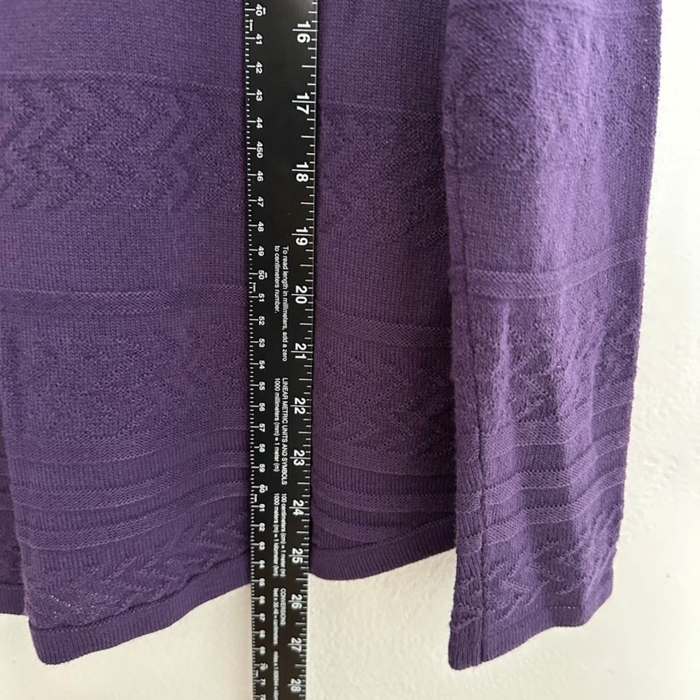 Croft & Barrow Womens Purple Textured Knit Pullover Sweater Crew Neck Size M - Picture 6 of 9